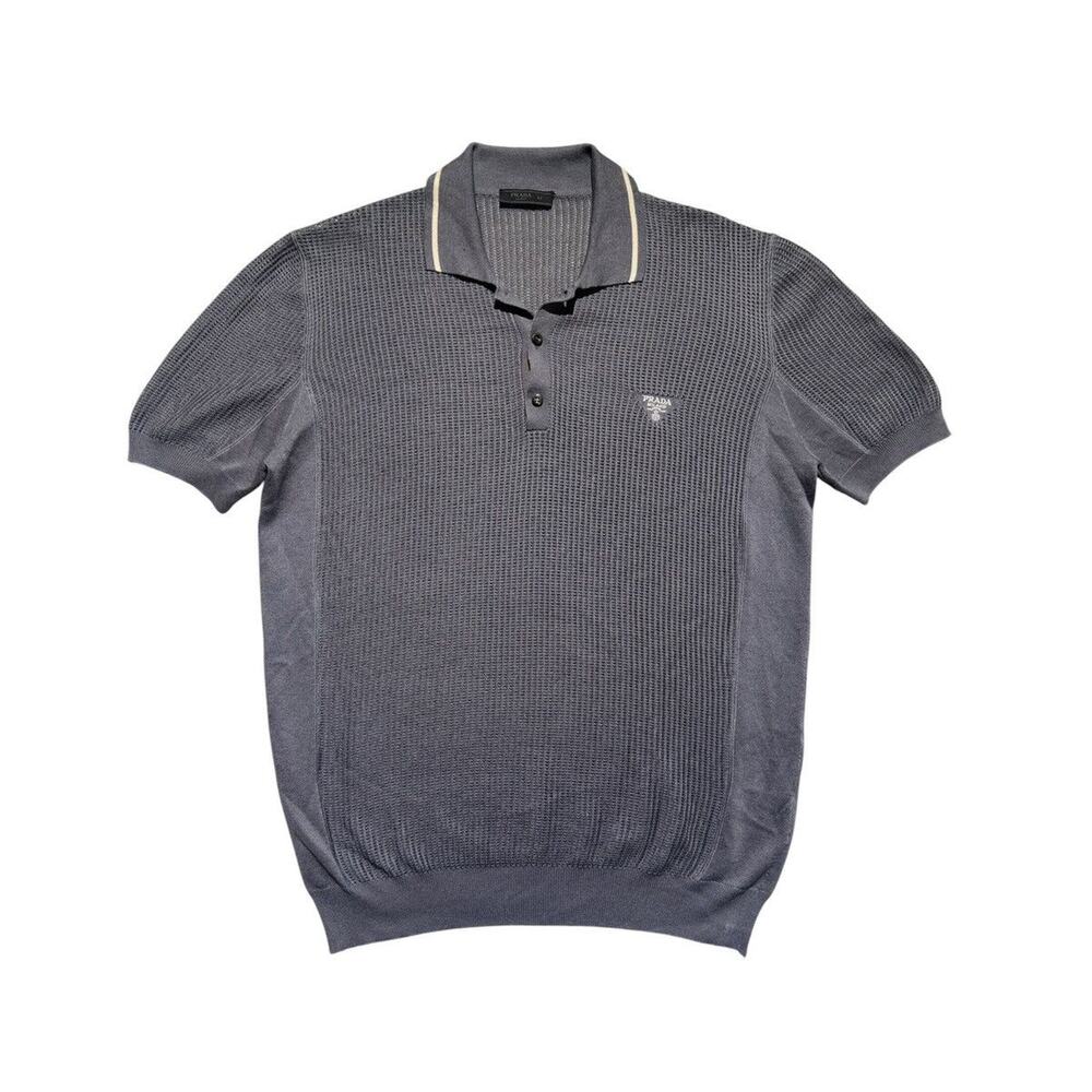 Silk / cotton mesh polo